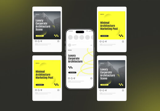 Social Media Marketing Post and Smartphone Mockup