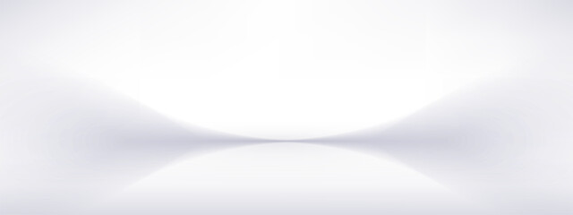 Abstract white minimal background featuring smooth curved surfaces and a central platform with soft gradient lighting, ideal for product display. © King Designz