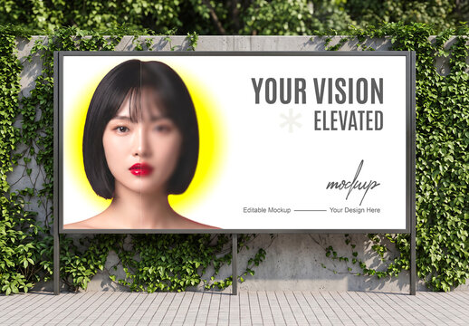 Outdoor Street Billboard Mockup