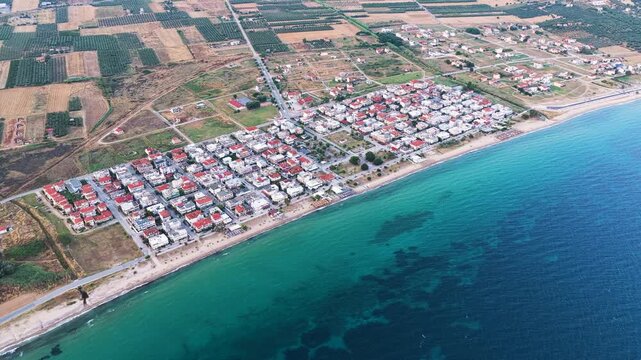 Seafront residential neighborhood along Paralia Dionisiou beach