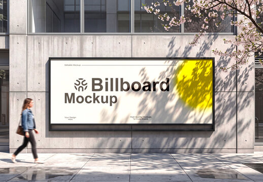 Outdoor Street Billboard Mockup PSD