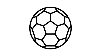 Naklejka premium Classic soccer ball football sports line icon.