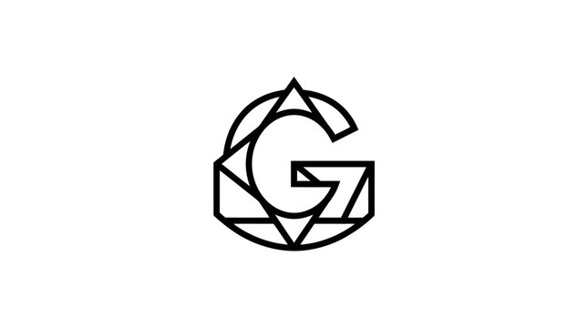 Geometric letter G polygon logo icon.