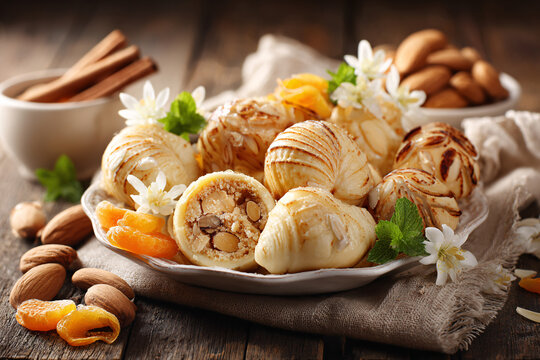 Traditional Catalan almond sweets prepared for festive celebrations and special occasions