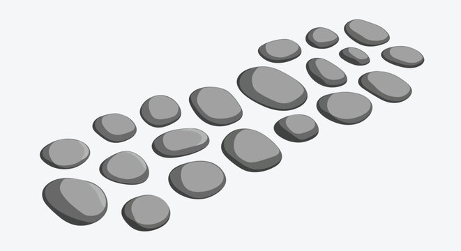 Stepping Stones Path Illustration.