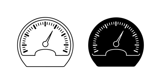 Speedometer Icons, Gauge Vector Set, Performance Meter Graphics, Measurement Tools