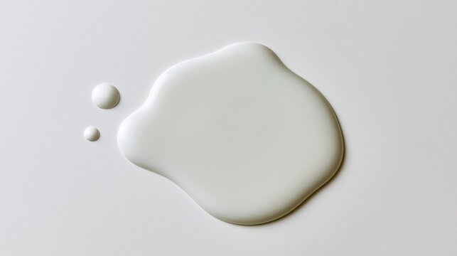 The Milk Spill on a Clean White Surface in Minimal Studio Lighting