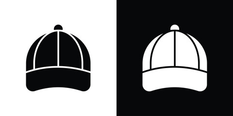 Fototapeta premium Cap icon in black and white, best for Marketing