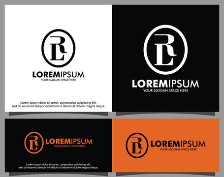 Letter L and R logo design
