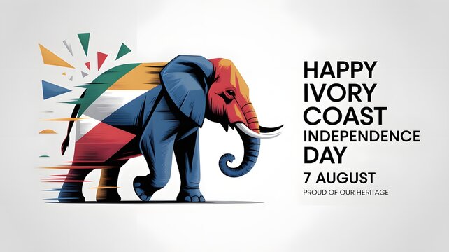 Professional photo of a powerful elephant symbol. Abstract design with strength and resilience themes