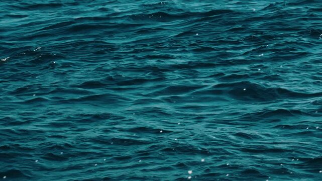 Choppy Blue Sea Water Surface