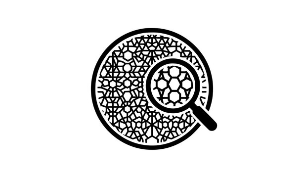 Pattern Recognition Silhouette Icon Black Vector Illustration