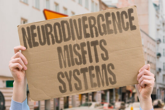 "Neurodivergence Misfits Systems" Standard structures often fail neurodivergent young people. HEALTH. NEURODIVERGENCE. SYSTEMS. MISFIT. BARRIER.