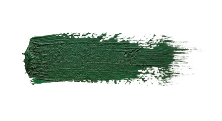 Textured dark green acrylic paint brush stroke © Pimpun