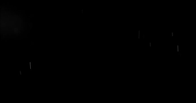 Realistic motion blurred rain streaks falling on a black background creating a natural weather VFX overlay ideal for compositing visual effects digital artwork atmospheric scenes and graphic design pr