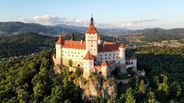 Explore Bran Castle in Transylvania with aerial views and stunning surroundings from mb VSRExport