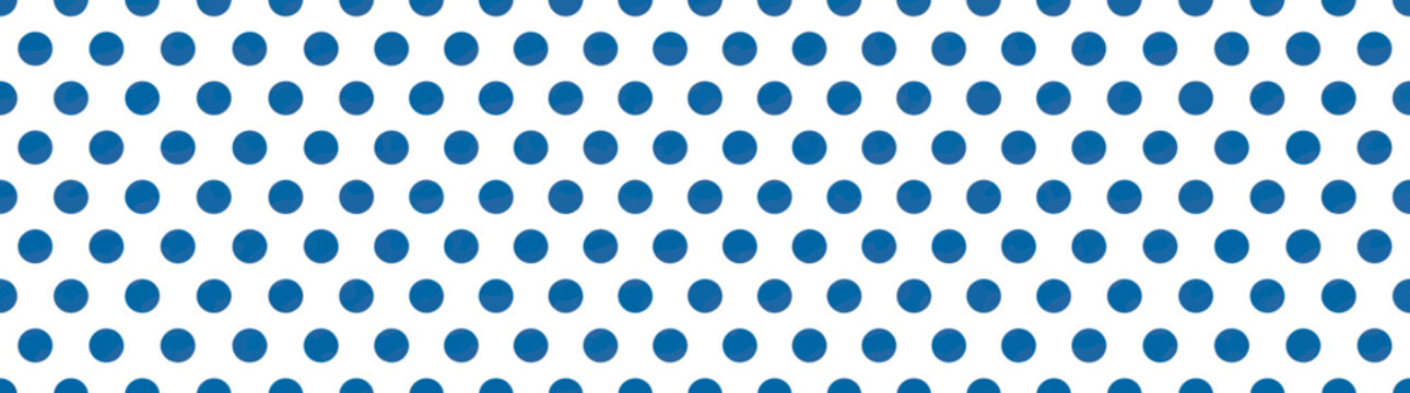 Blue Distressed Polka Dots Pattern on White Background