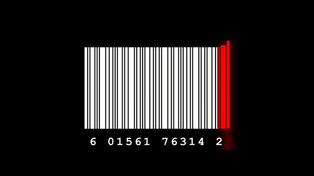 Barcode Scanning Red Light Technology Concept.
