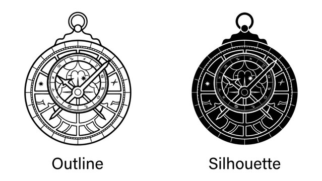 Outline and Silhouette of Astrolabe