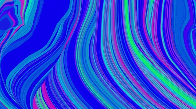 ネオンカラーが流れるマーブル抽象背景