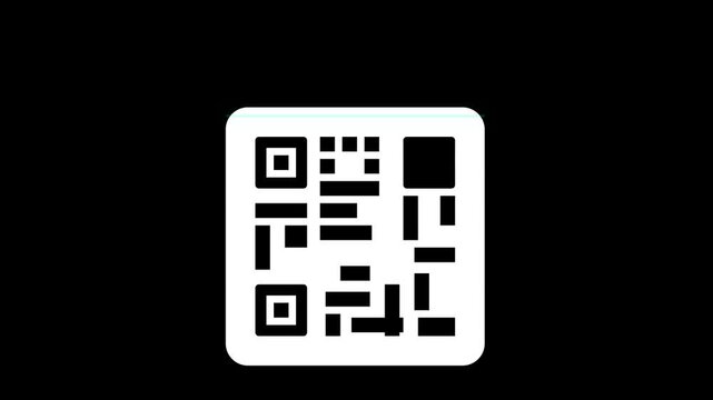 Modern QR Code Scan Interface with Green Line Overlay.