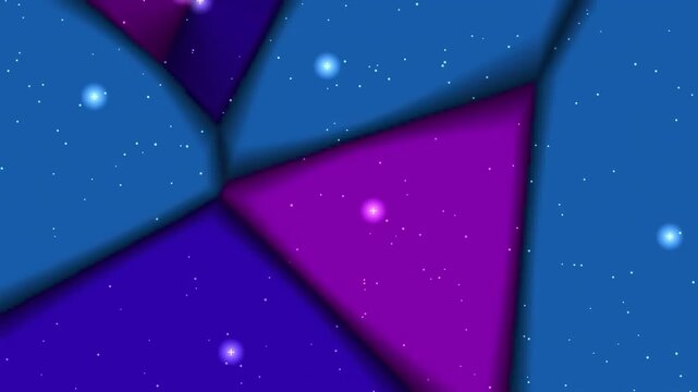 Abstract animated classifier decision boundary plot drawn as violet and blue glowing lines and dots on a deep dark background. Clean minimal motion graphics element with free space around it, ideal fo