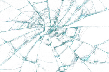 Obraz premium Realistic broken glass screen crack overlay PNG on transparent background