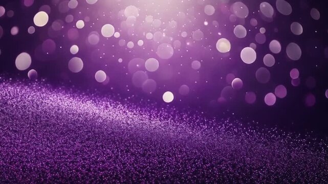 Glitter loop dust shimmering continuously soft bokeh lights glowing beautifully