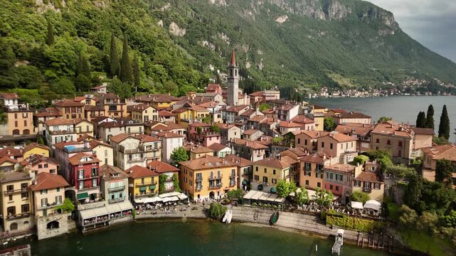Aerial Footage &ndash; Lake Como, Italian Lakes, Italy
