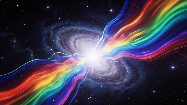 Colorful cosmic galaxy with starry space