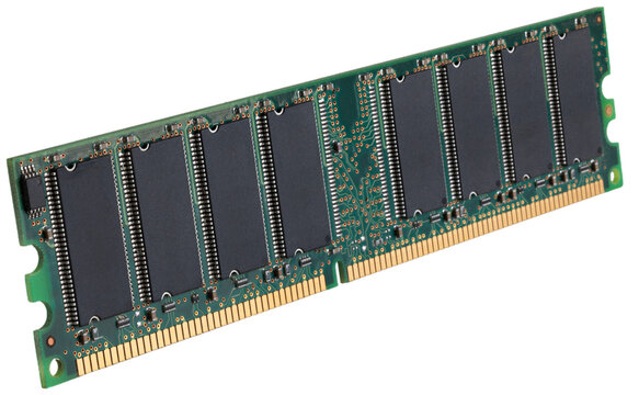 RAM card ready to install in a desktop computer
