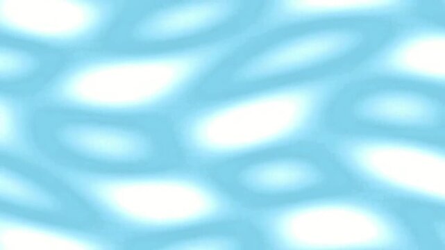 Abstract light blue caustics water ripples background, soft focus blue and white liquid surface texture, bright pool refraction pattern