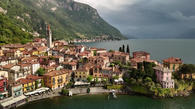 Aerial Footage &ndash; Lake Como, Italian Lakes, Italy