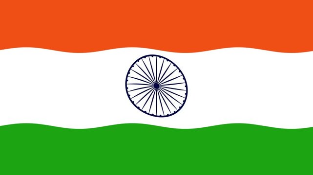 Waving Indian national flag Tiranga with Ashoka Chakra for Independence Day and Republic Day concept video