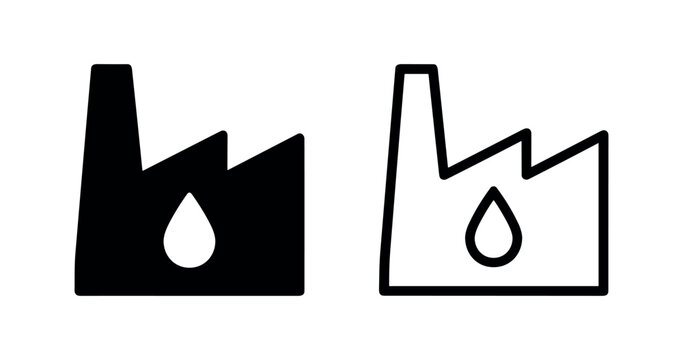Water Treatment Plant and Liquid Production Factory Icon