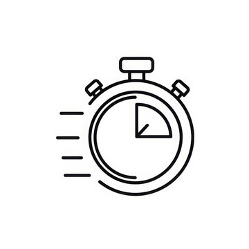 Stopwatch icon with running sand timer