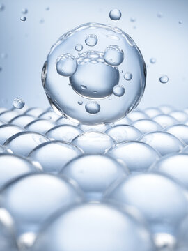 Beauty Skin Enhancing Water Essence,Skin Repair, oil liquid moisturizer, collagen serum, 3D rendering.