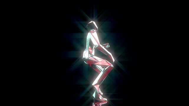 A dancing girls with lighting effects.