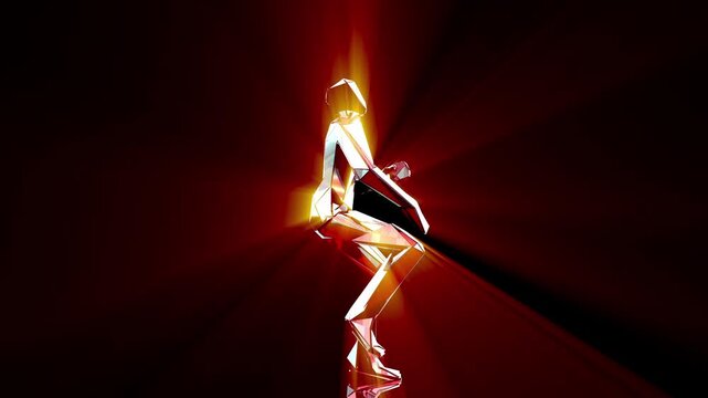 A dancing girls with lighting effects.