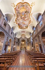 Florence - The nave of church Chiesa di San Giovannino degli Scolopi with the ceiling fresco by Camillo Caetani (1758) © Renáta Sedmáková