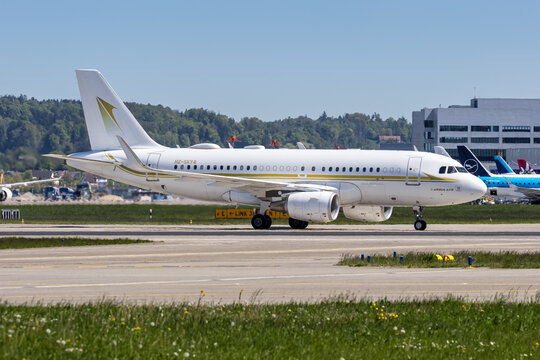 Sky Prime Airbus A319(CJ) airplane at Zurich airport in Switzerland