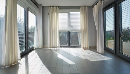 Fototapeta premium elegant white window blinds for modern interiors