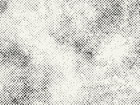 Halftone Dot Gradient Vector Pattern Black and White Comic Pop Art Background Screen Printing Texture