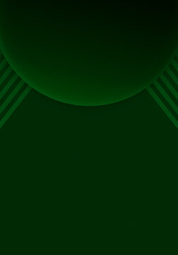 Dark green abstract geometric background with sphere and lines