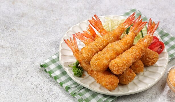 Ebi fry, Ebi furai or ebi furay is a Japanese dish made from shrimp coated with pangko flour
