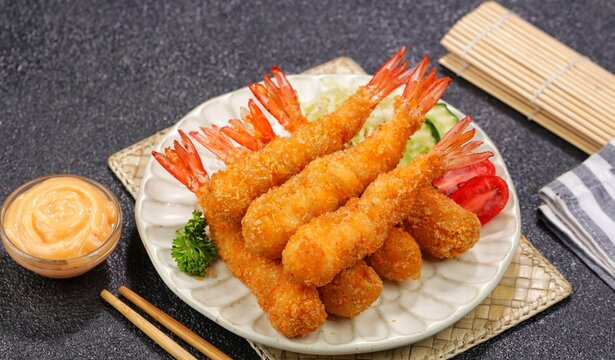 Ebi Fry, ebi furai or ebi furay is a typical Japanese food in the form of fried shrimp covered in flour.