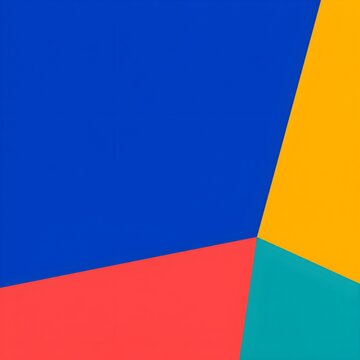 Bold Geometric Color Blocks in Asymmetric Composition
