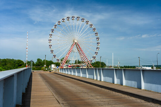 Ferris wheel at the waterfront in Honfleur Normandy France