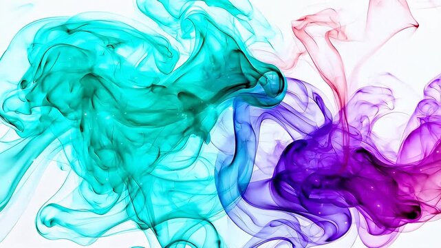 Colorful swirling smoke patterns