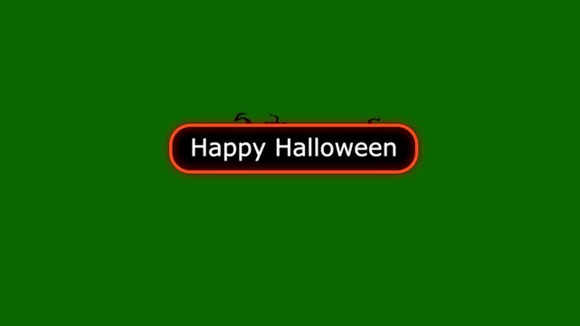 Happy halloween animated lower thirds and titles on green screen